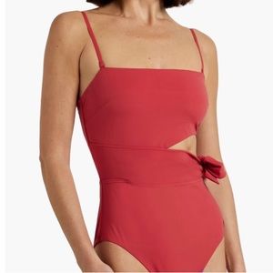 [Zimmerman] Cut Out Bandeau Swim suit SZ 0, color red